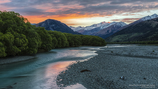 Glenorchy, Central Otago, Selandia Baru, Oseania, Wallpaper HD HD wallpaper
