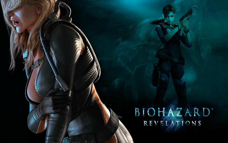 Biohazard Revelations digital wallpaper, chest, gun, weapons, Resident Evil, Resident Evil: Revelations, Jill Valentine, Biohazard: Revelations, Rachel, HD wallpaper