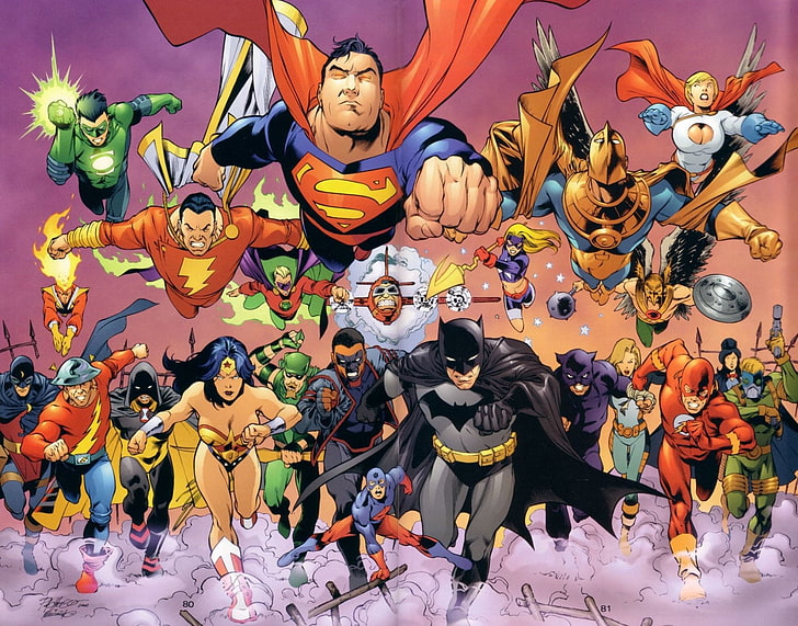 各種スーパーヒーローのコラージュ コミック クロスオーバー アルファフライト アクアマン アトム Dcコミック アベンジャーズ Hdデスクトップの壁紙 Wallpaperbetter