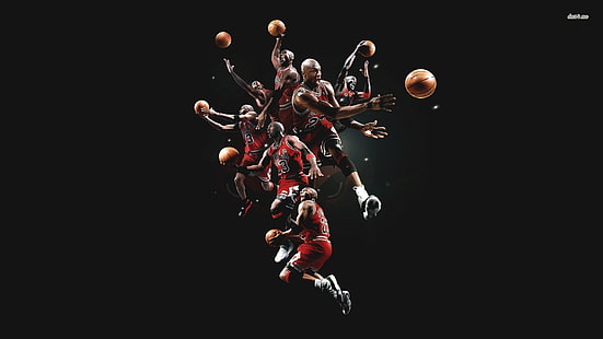 Wallpaper Michael Jordan, Michael Jordan, Chicago Bulls, bola basket, Wallpaper HD HD wallpaper