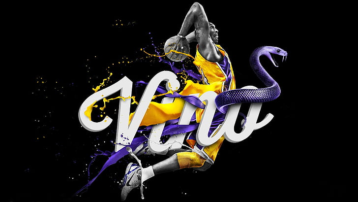Los Angeles Lakers, Nba, Kobe Bryan, Logotipo, Basquete, HD papel de parede