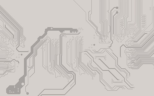 ilustração de circuito eletrônico, minimalismo, plano de fundo, chip, placa, circuito, HD papel de parede HD wallpaper