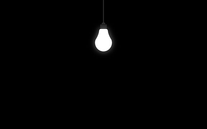 background, black, bulbs, light, HD wallpaper