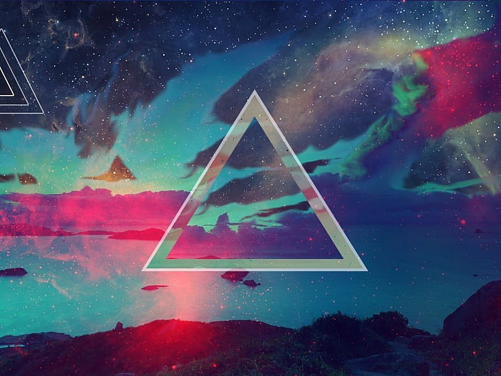 triangle logo, triangle, HD wallpaper