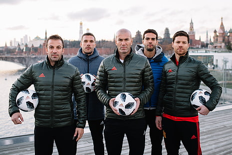 บอล, ฟุตบอล, มอสโก, รัสเซีย, อาดิดาส, 2018, Lukas Podolski, Alonso, Kaka, Xabi Alonso, Champions, Zinedine Zidane, ผู้เล่น, Podolski, Legends, Del Piero, Alessandro Del Piero, Xabier Alonso, Adidas Telstar 18, Zidan, Telstar 18, Adidas Telstar, Adidas 18, Podolsk, Zineddin Zidan, วอลล์เปเปอร์ HD HD wallpaper