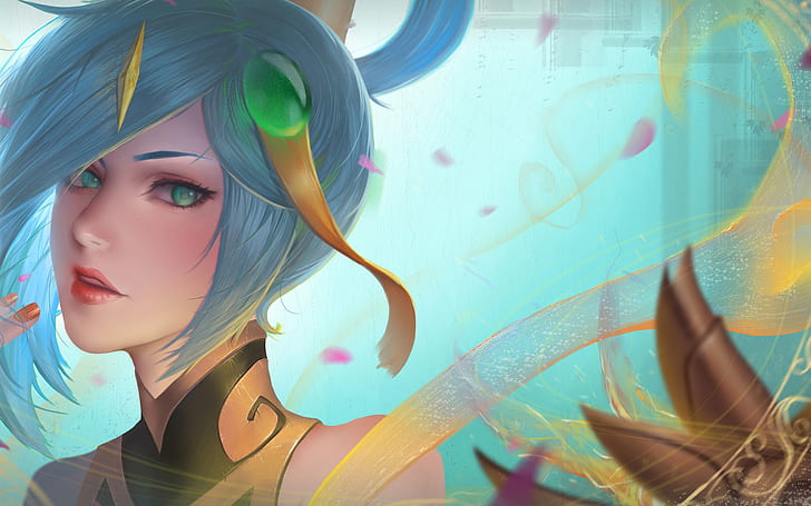 League of Legends, Lux (League of Legends), blue eyes, fantasy girl, PC gaming, HD wallpaper