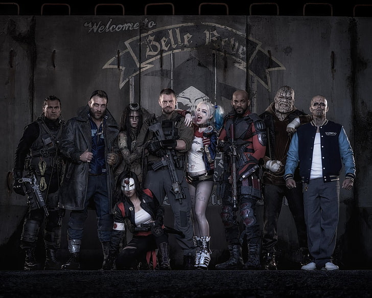 خلفية فرقة الانتحار ، ورق الحائط الرقمي لفرقة الانتحار ، فرقة الانتحار ، باتمان ، Deadshot ، DC Comics ، Cara Delevingne ، Margot Robbie، خلفية HD