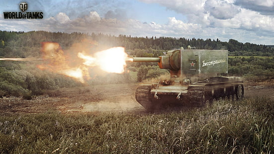 عالم الدبابات ، الدبابات ، المناورات ، ألعاب الفيديو ، KV-2، خلفية HD HD wallpaper