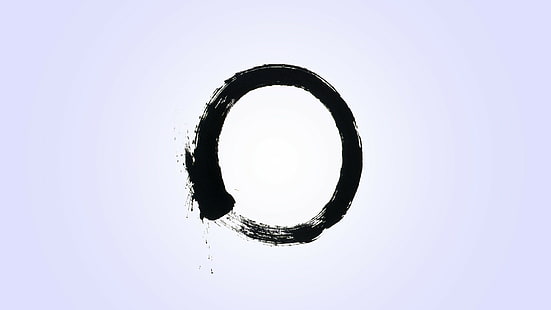lingkaran, Enso, Ouroboros, Zen, Wallpaper HD HD wallpaper