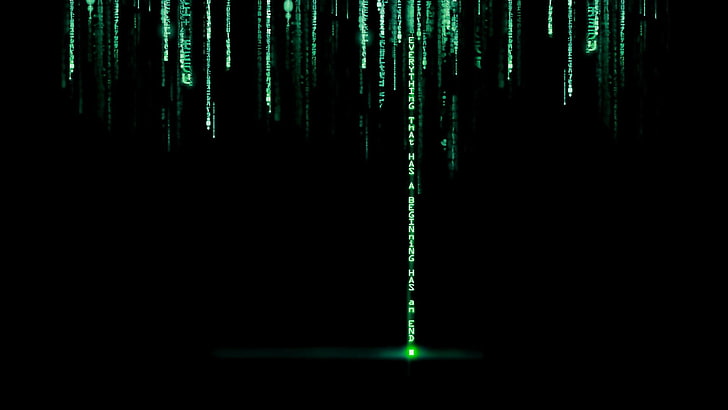 Lo sfondo del film Matrix, sfondo del codice binario, tecnologia, The Matrix, citazione, film, Sfondo HD