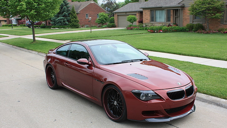 BMW 빨간 차 BMW M6는 2560x1440 차 BMW HD 예술, 빨강, BMW를 조정했습니다, HD 배경 화면