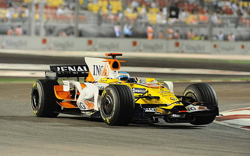 F1 Fernando Alonso Formule 1 Sports Auto Racing Art HD, F1, Formule 1, Renault, Fernando Alonso, Fond d'écran HD HD wallpaper