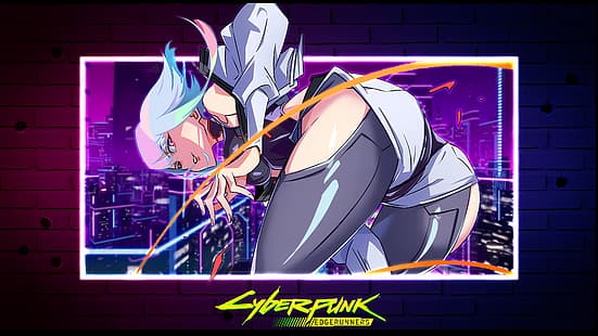 Cyberpunk: edgerunners, cyberpunk, Netflix TV Series, аниме момичета, lucy (edgerunners), HD тапет HD wallpaper