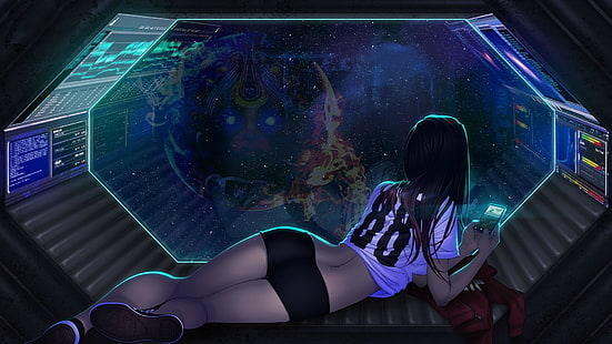 Anime, Girl, 88 (personnage original), Space, Fond d'écran HD HD wallpaper
