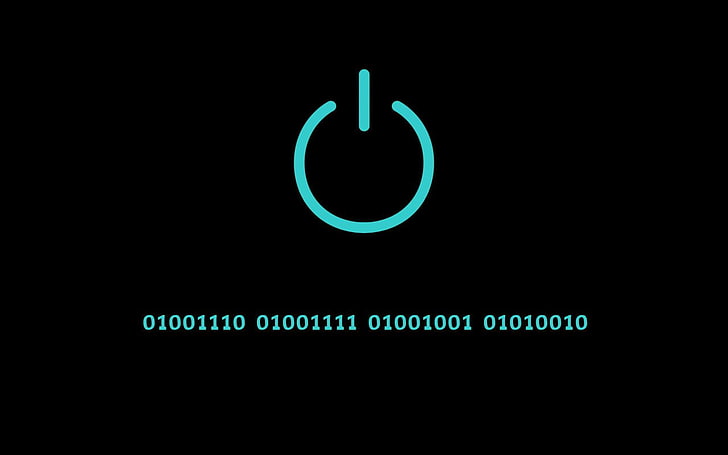 Logotipo de botón de encendido / apagado, Tecnología, Binario, Fondo de pantalla HD