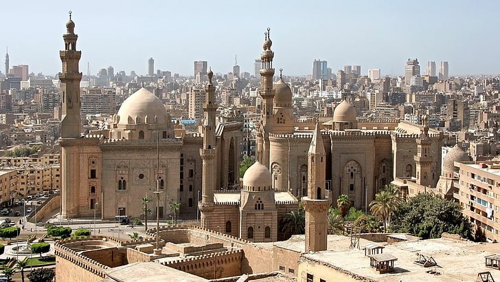 historyczny, meczet-madrasa sułtana Hassana, miasto, meczet, budynek, kair, atrakcja turystyczna, egipt, starożytny Egipt, historia starożytna, metropolia, światowe dziedzictwo unesco, starożytne, religia, iglica, Tapety HD