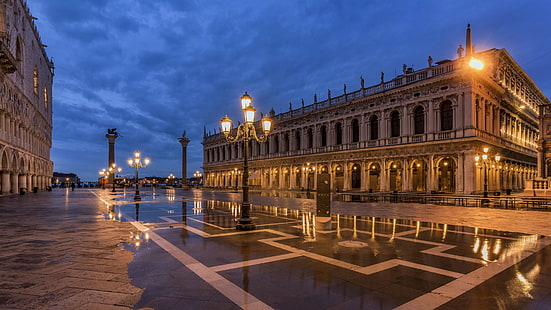 Italie, Venise, Piazza San Marco, Fond d'écran HD HD wallpaper