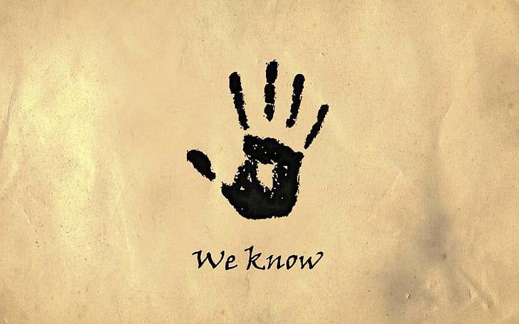 we know text, The Elder Scrolls V: Skyrim, Dark Brotherhood, handprints, HD wallpaper