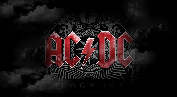 AC / DCブラックアイス、AC DCロゴ、音楽、acdc、ブラックアイス、 HDデスクトップの壁紙 HD wallpaper