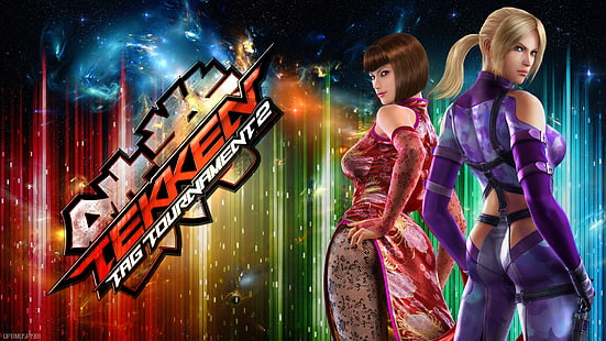 Tekken Tag Tournament 2 цифровые обои, Tekken, Нина Уильямс (Tekken), Анна Уильямс, блондинка, брюнетка, видеоигры, HD обои HD wallpaper