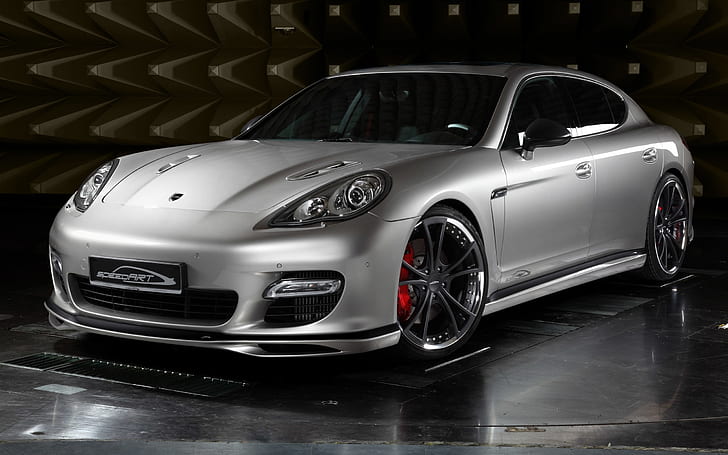 Vista frontal del coche de plata Porsche, Porsche, plata, coche, frente, vista, Fondo de pantalla HD
