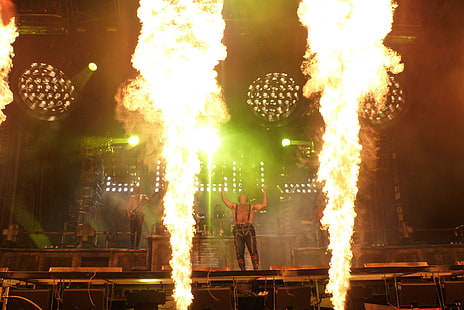 koncert, koncerty, ogień, ciężki, industrial, metal, rammstein, Tapety HD HD wallpaper