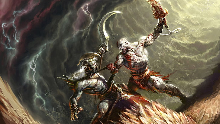 God of War Wallpaper, Blut, Monster, Schlacht, die Schlacht, Kratos, God of War, HD-Hintergrundbild