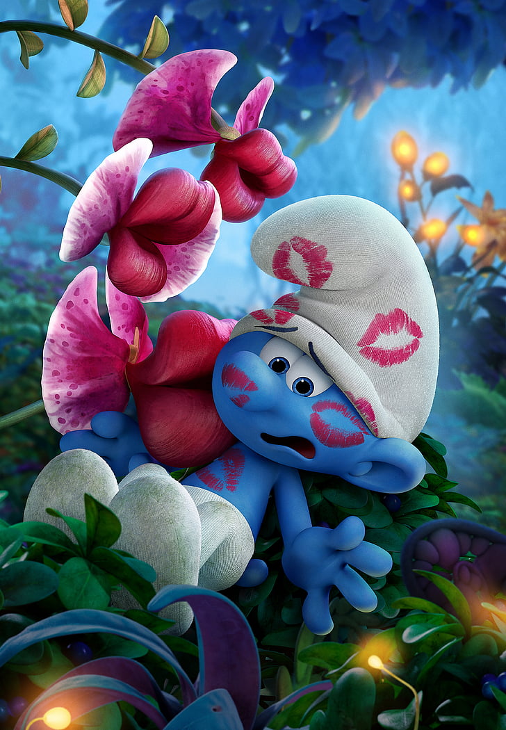 Clumsy Smurf, Smurf: The Lost Village, Animation, 4K, Wallpaper HD, wallpaper seluler