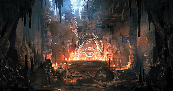Videospiel, Horizon Zero Dawn, Aloy (Horizon Zero Dawn), Höhle, HD-Hintergrundbild HD wallpaper