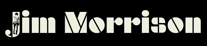 Jim Morrison, muzyka, muzyka rockowa, The Doors (muzyka), typografia, monochromatyczne, grafiki, Tapety HD