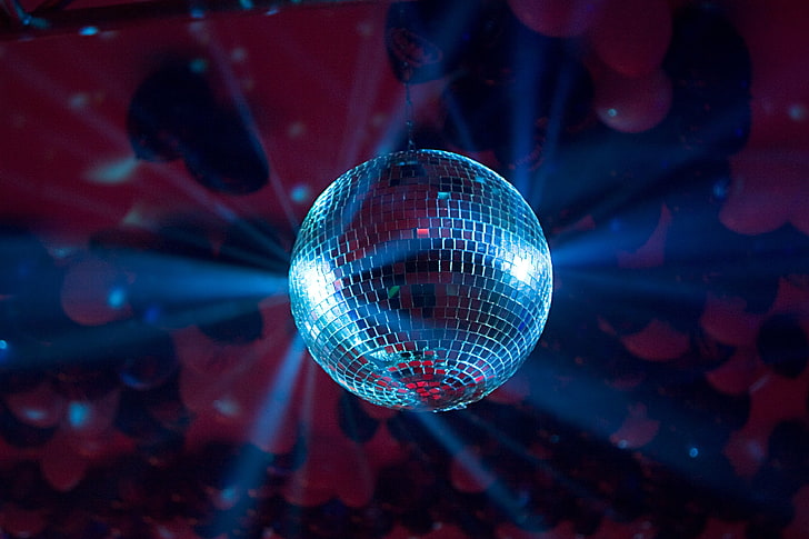 серебряный диско-шар, диско-шары, шары, HD обои