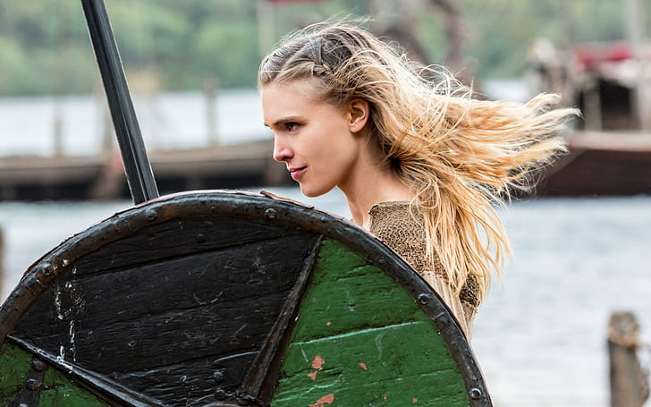 Vikings (série de TV), mulheres, loiras, Porunn, HD papel de parede