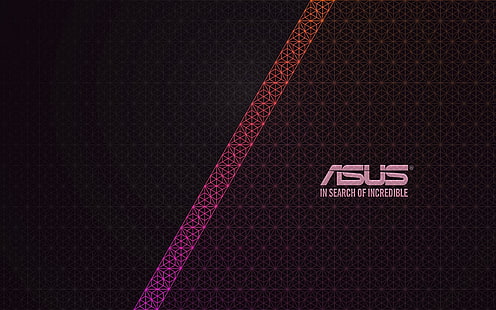  ASUS, logo, digital art, pattern, texture, geometry, typography, artwork, hexagon, simple background, abstract, colorful, HD wallpaper HD wallpaper