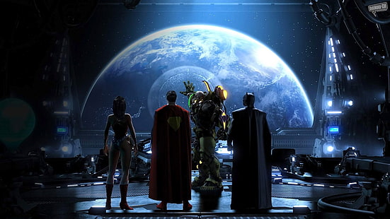 Batman et Superman, Justice League, Superman, Wonder Woman, Batman, Lex Luthor, Fond d'écran HD HD wallpaper