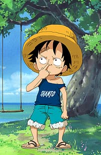 KINDER LUFFY, Affe D. Ruffy, One Piece, Anime, HD-Hintergrundbild HD wallpaper