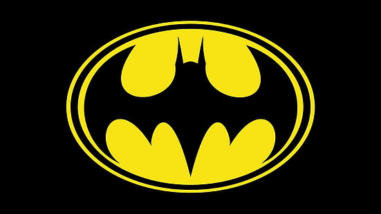 DC Batman logosu, Batman logosu, Batman, siyah, HD masaüstü duvar kağıdı HD wallpaper