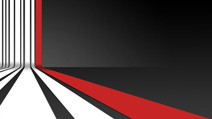 วอลล์เปเปอร์ลายทางดำขาวและแดง, แดง, ดำ, ขาว, ลายเส้น, ศิลปะดิจิตอล, วอลล์เปเปอร์ HD