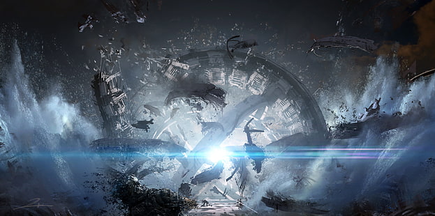 Explosion, Konzeptkunst, Titanfall 2, HD-Hintergrundbild HD wallpaper