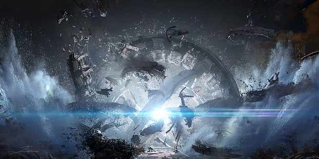 Titanfall 2, Explosion, Concept art, HD, HD tapet HD wallpaper