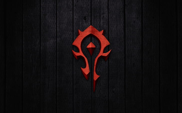 World of Warcraft WOW Horde HD, logo rosso, videogiochi, world, warcraft, wow, orda, Sfondo HD