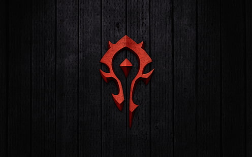 World of Warcraft WOW Horde HD, czerwone logo, gry wideo, świat, warcraft, wow, horda, Tapety HD HD wallpaper