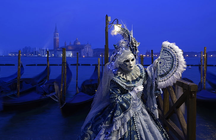 the city, Italy, costume, Venice, carnival, masquerade, HD wallpaper