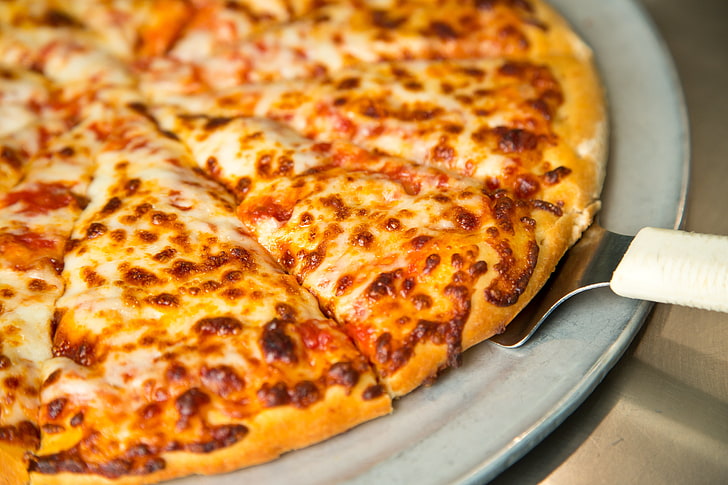 pizza serowa, narodowy dzień pizzy, 2015, pizza, sery, wypieki, Tapety HD