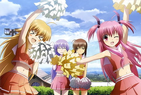 อะนิเมะ, Angel Beats!, Hisako (Angel Beats!), Miyuki Irie, Shiori Sekine, Yui (Angel Beats!), วอลล์เปเปอร์ HD HD wallpaper