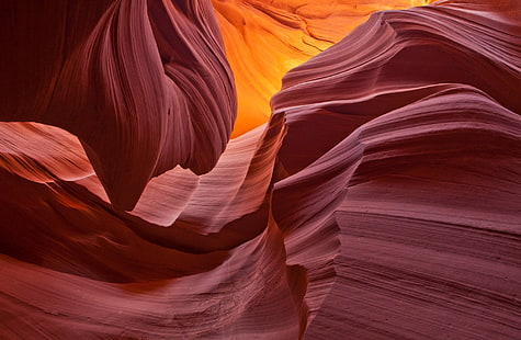 Low Antelope Canyon ، ورق جدران Grand Canyon الرقمي ، الولايات المتحدة ، أريزونا ، أورانج ، روك ، كانيون ، الظباء ، الصفحة ، السفلية ، slotcanyon، خلفية HD HD wallpaper