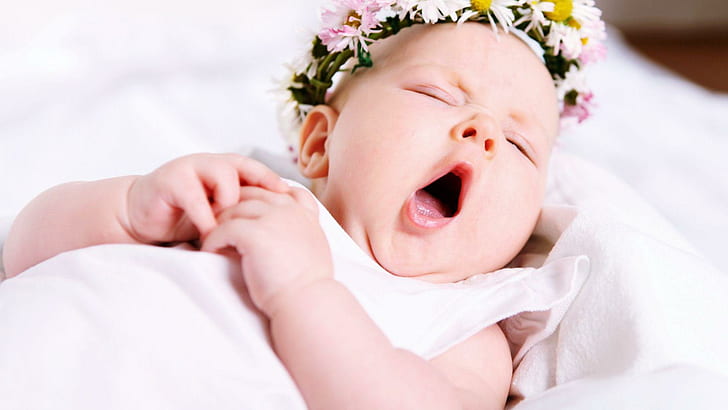 Yawning Baby HD, 1920x1080, yawning baby, yawning, baby, HD wallpaper