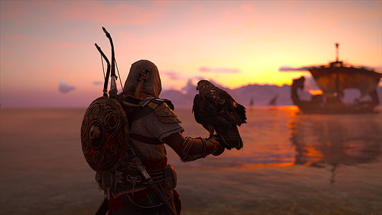 Assassin's Creed, Assassin's Creed: Origins, jeux vidéo, aigle, Fond d'écran HD HD wallpaper