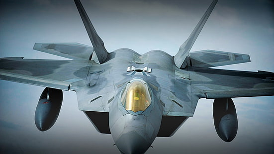 F22-Raptor, f22, aircraft, military aircraft, military, vehicle, HD wallpaper HD wallpaper