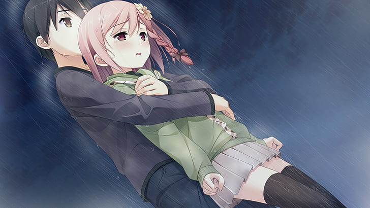 Rain Anime HD, tecknad / komisk, anime, regn, HD tapet