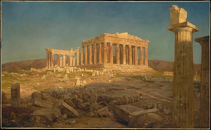 Yunan mitolojisi, Frederic Edwin Kilisesi, Partenon, HD masaüstü duvar kağıdı